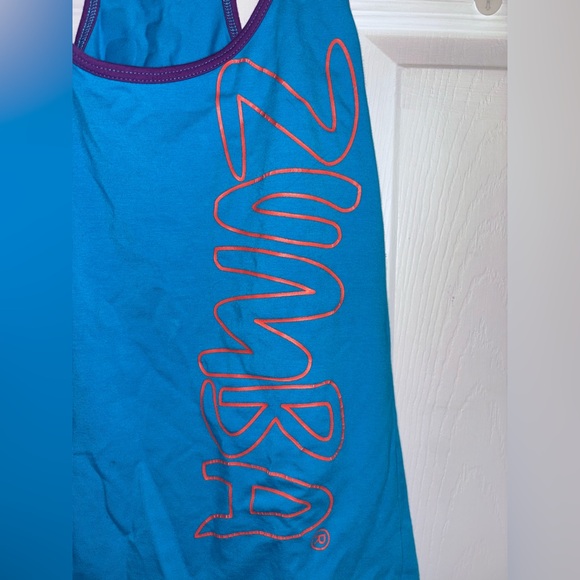 Zumba Fitness Teal and Purple Tank Top - Picture 2 of 6